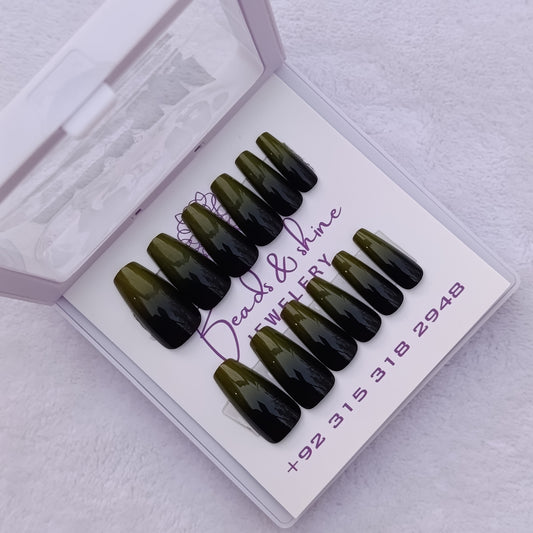 Olive Gradient Nails